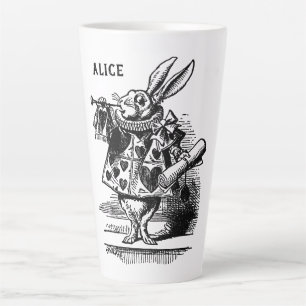 Tasse Latte Vintage Alice au pays des merveilles Lapin blanc c
