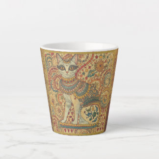 Tasse Latte Vintage Cat, Cat Motif Art , Ancient Greece Style,