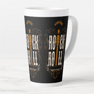 Tasse Latte Vintage Rock & Roll Gold