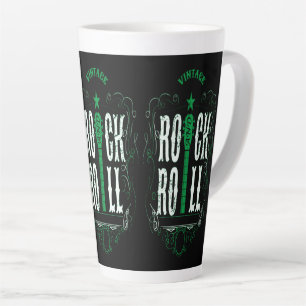 Tasse Latte Vintage Rock & Roll Green