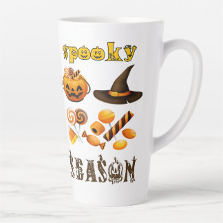 Tasse Latte visuel de la saison effrayante, Joyeux Halloween 