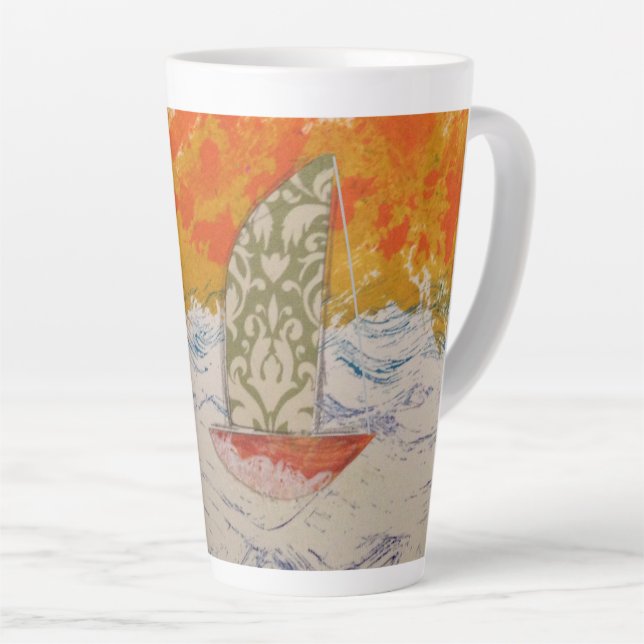 Tasse Latte Voile florale (Angle droit)