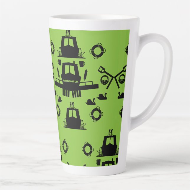 Tasse Latte Voilier - Accessoires - Canal Boat Cadeaux Porte (Droite)