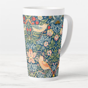 Tasse Latte Voleur de fraises Willam Morris, oiseaux vintages