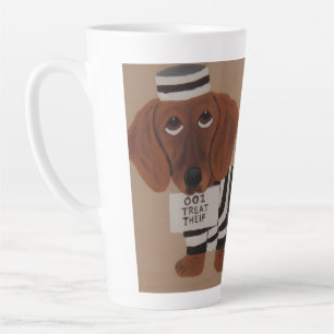 Tasse Latte Voleur de friandises basset allemand prisonnier de