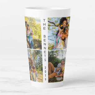Tasse Latte VOS photos et texte tôlerie personnalisée en lat