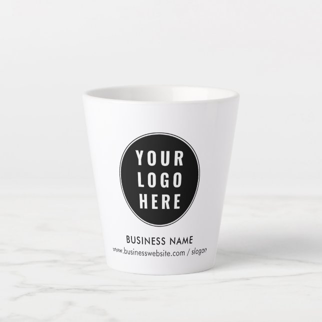 Tasse Latte Votre logo d'entreprise et votre site Web Entrepri (Devant)