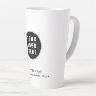 Tasse Latte Votre logo d'entreprise et votre site Web Promotio