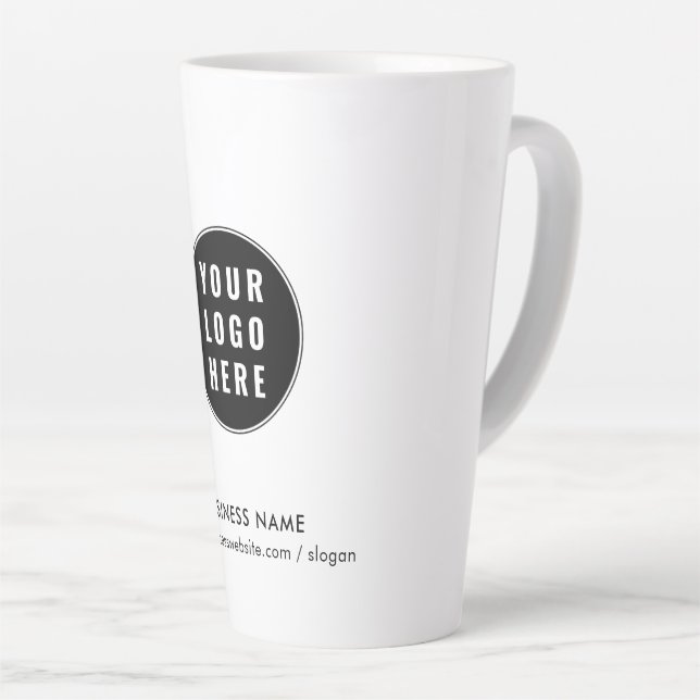 Tasse Latte Votre logo d'entreprise et votre site Web Promotio (Angle droit)
