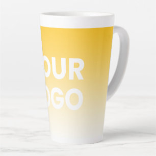 Tasse Latte Votre logo et dégradé de couleur de fond modifiabl