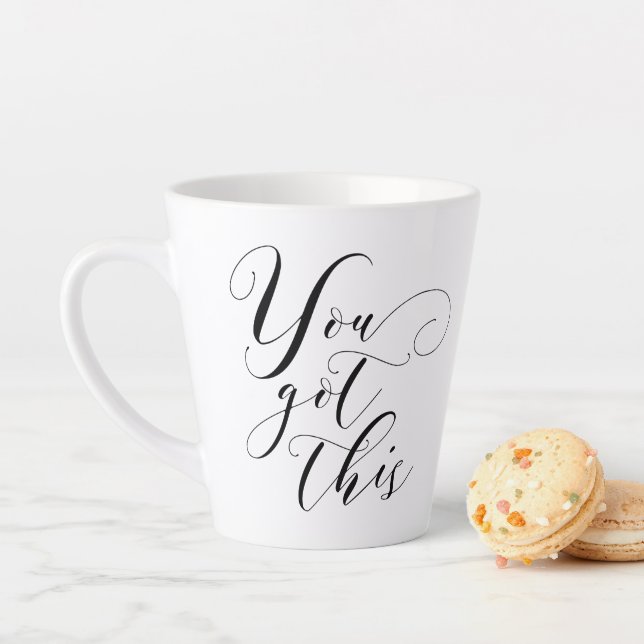 Tasse Latte Vous Avez Ce - Stylo Typographie Inspirationnel (En situation)