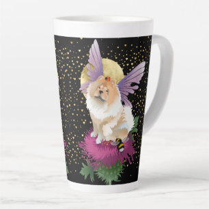 Tasse Latte VOYEZ-MOI SUR LA LUNE - Chow-Latte Mug- noir