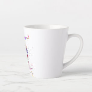 Tasse Latte watercolor skater