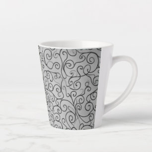 Tasse Latte Whimsical noir Motif  Abstrait coloré
