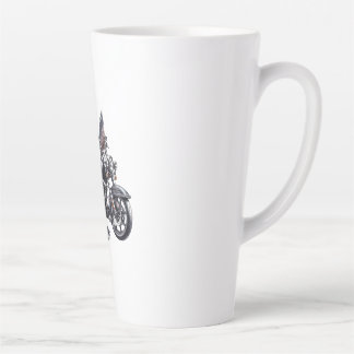 Tasse Latte Winged Harley-Davidson Motorcycle Watercolor Illus