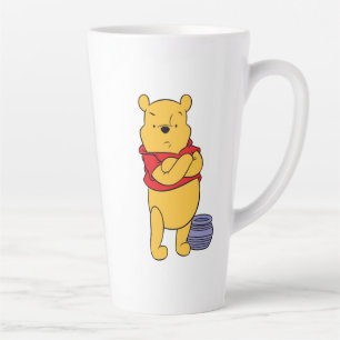 Tasse Latte Winnie L'Ooh avec un pot de miel vide