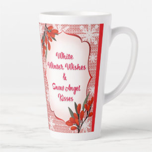 Tasse Latte Winterberry White Winter Wings Snow Angel Kisses