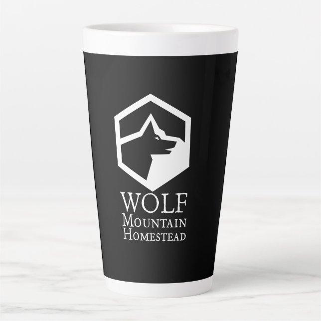 Tasse Latte Wolf Mountain Homestead (Devant)