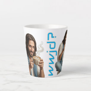 Tasse Latte WWJD Café Vibes, Jésus au Quotidien, Amour de Latt