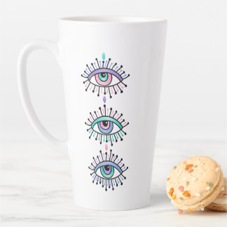 Tasse Latte Yeux spirituels mystiques - Motif des yeux du troi