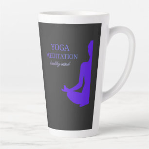 Tasse Latte Yoga et méditation pour un esprit sain