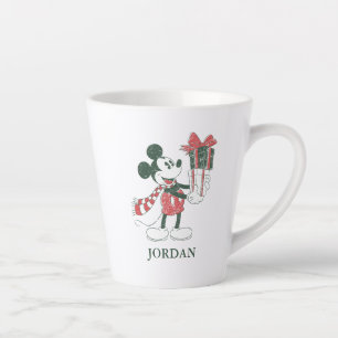 Tasse Latte Yuletide Joy   Joyeux Noël Mickey