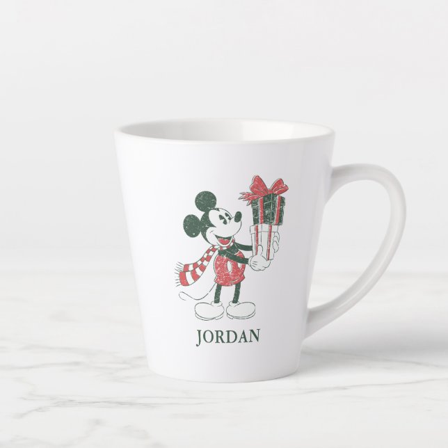 Tasse Latte Yuletide Joy | Joyeux Noël Mickey (Droite)