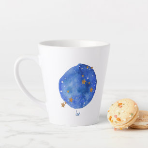 Tasse Latte Zodiaque de la constellation du ciel de l'aquarell