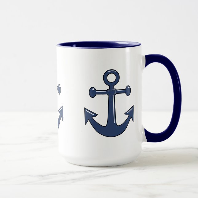 Tasse Le bateau 3 nautique bleu ancre le thème de (Droite)