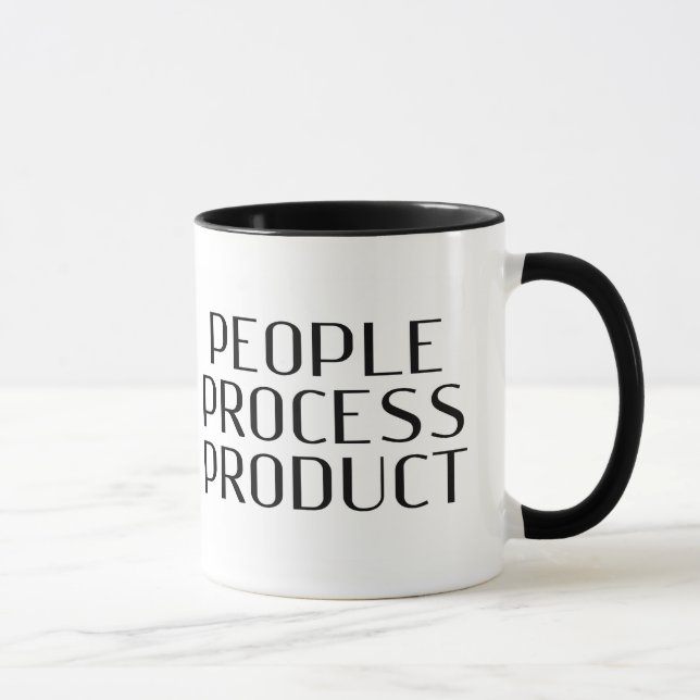 Tasse Le bénéfice - "produit de processus de personnes " (Droite)