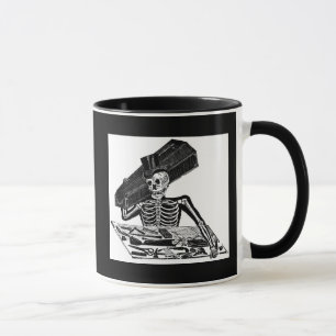 Tasse "Le Calavera des personnes" circa 1800's Mexique