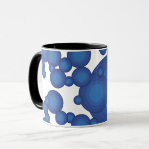 Tasse Le cercle de style des années Blue 70