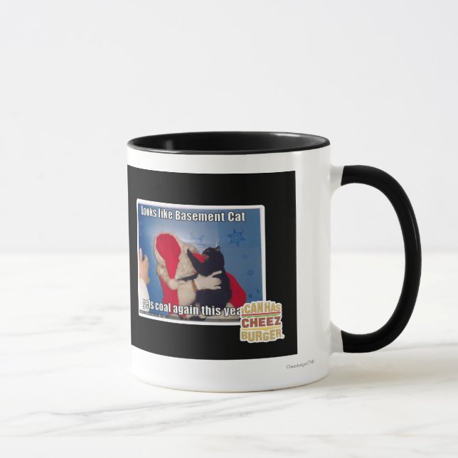 Tasse Le chat de sous-sol obtient le charbon (Droite)