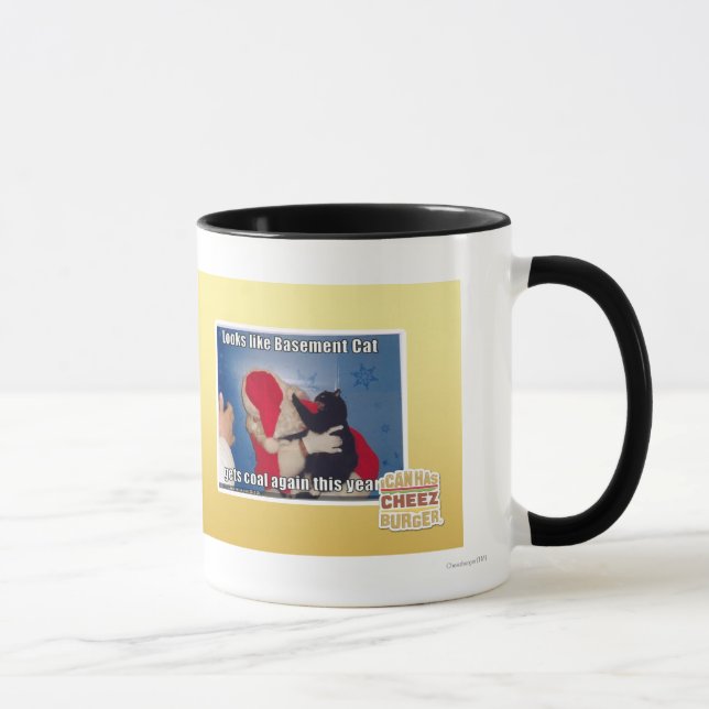 Tasse Le chat de sous-sol obtient le charbon (Droite)