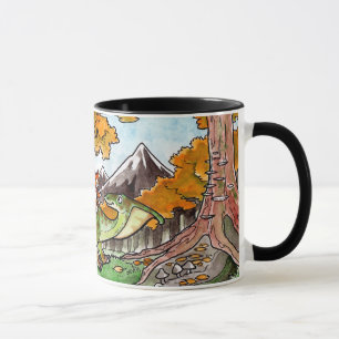 Tasse Le chat monte un dinosaure