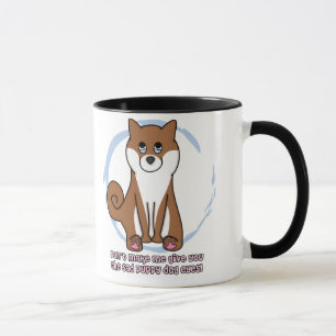 Tasse Le chien triste observe Shiba Inu