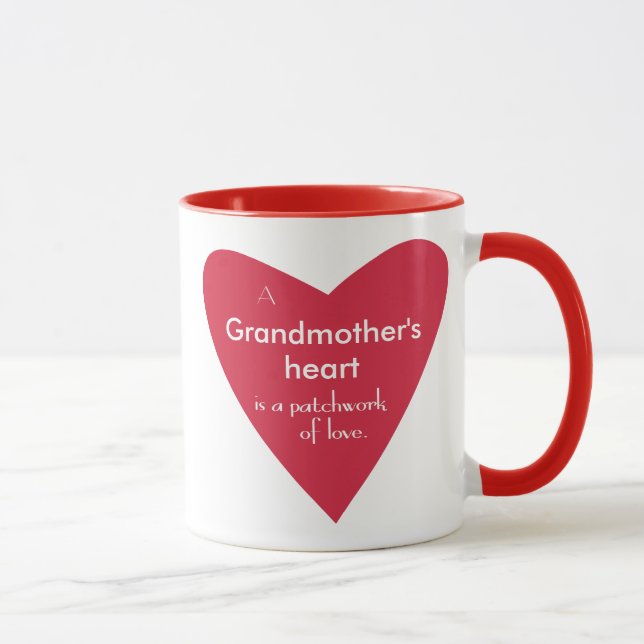 Tasse Le coeur d'une grand-mère (Droite)