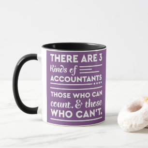 Tasse Le comptable pourpre dit "3 genres de comptables "