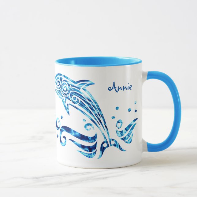 Tasse Le dauphin est ma joie bleue de marine d'eau de (Droite)
