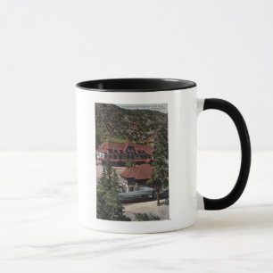 Tasse Le fer jaillit station et hôtel de route de dent