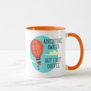 Tasse Le Hot Air Balloon Adventure attend le premier caf