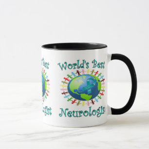 Tasse Le meilleur neurologue du monde avec le ruban de