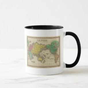 Tasse Le monde sur la projection du Mercator