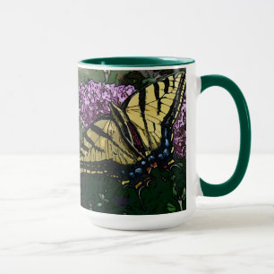 Tasse Le nouveau jour fait du jardinage le machaon W de