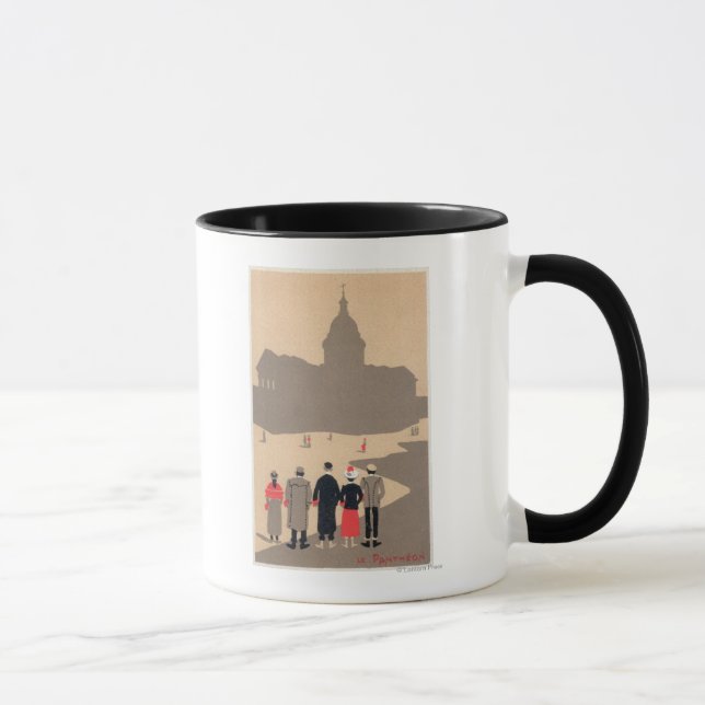 Tasse Le Panthéon Art Déco Scène Paris, France (Droite)