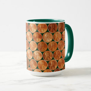 Tasse Le penny/penny de Lincoln cuivrent la pièce de
