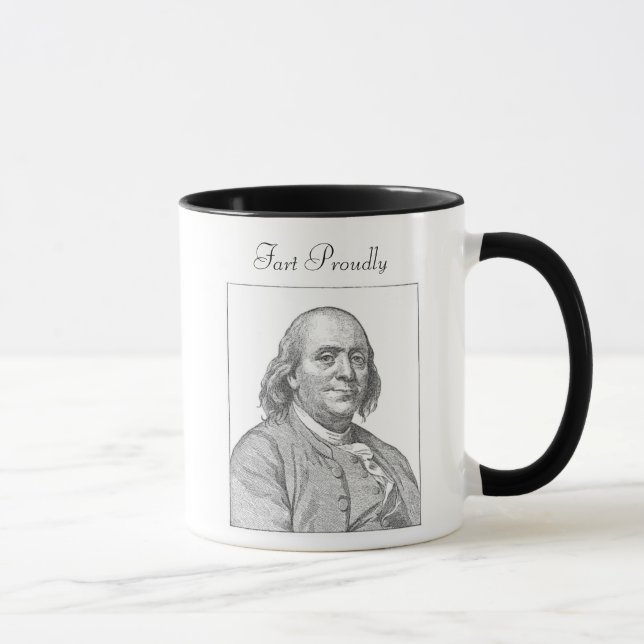 Tasse Le pet de Benjamin Franklin attaquent fièrement (Droite)