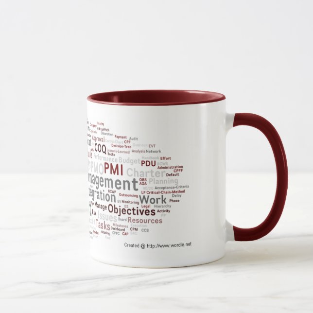 Tasse Le PMP frais de chef de projet étiquettent le (Droite)