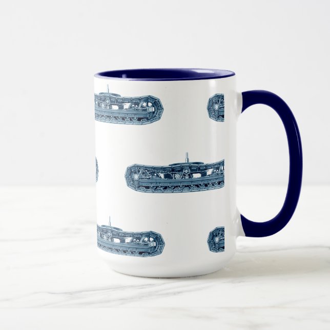 Tasse Le réservoir bleu d'outillage industriel dépiste (Droite)