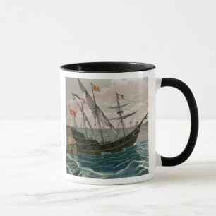 Tasse Le Santa Maria approchant la côte de nouveau W